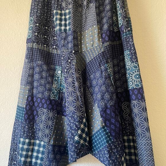 Women’s harem cropped patchwork print pants size large - Picture 2 of 7